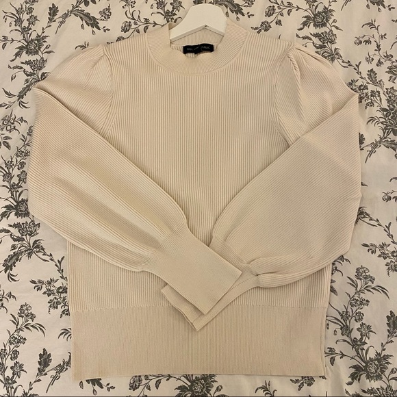 BANANA REPUBLIC Ribbed Balloon Sleeve Sweater - Size M, EUC - Picture 1 of 3
